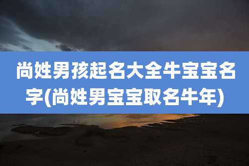 尚姓男孩起名大全牛宝宝名字(尚姓男宝宝取名牛年)