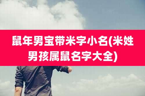 鼠年男宝带米字小名(米姓男孩属鼠名字大全)