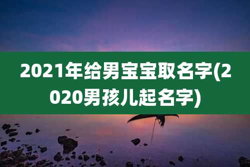 2021年给男宝宝取名字(2020男孩儿起名字)