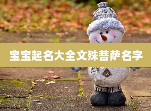 宝宝起名大全文殊菩萨名字