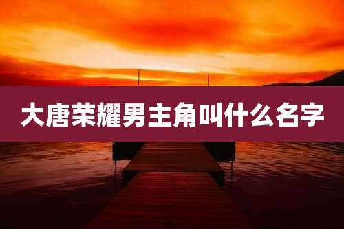 大唐荣耀男主角叫什么名字