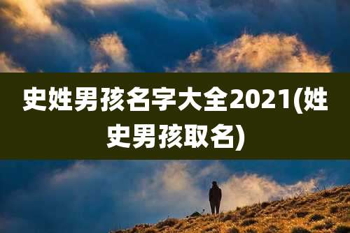 史姓男孩名字大全2021(姓史男孩取名)