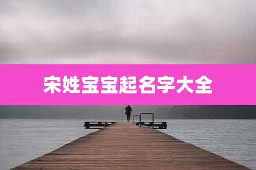 宋姓宝宝起名字大全