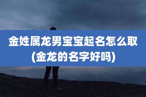 金姓属龙男宝宝起名怎么取(金龙的名字好吗)