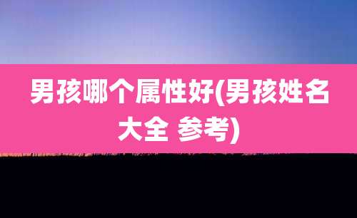 男孩哪个属性好(男孩姓名大全 参考)