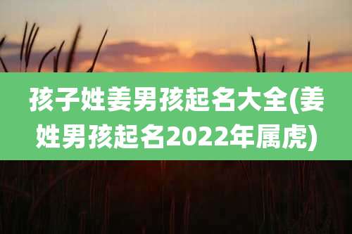 孩子姓姜男孩起名大全(姜姓男孩起名2022年属虎)