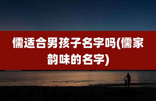儒适合男孩子名字吗(儒家韵味的名字)