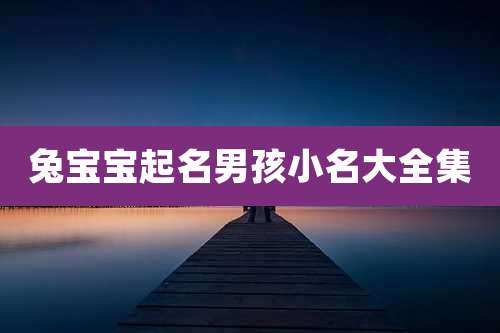 兔宝宝起名男孩小名大全集