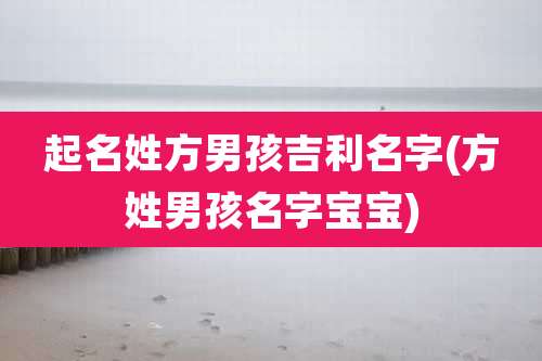 起名姓方男孩吉利名字(方姓男孩名字宝宝)
