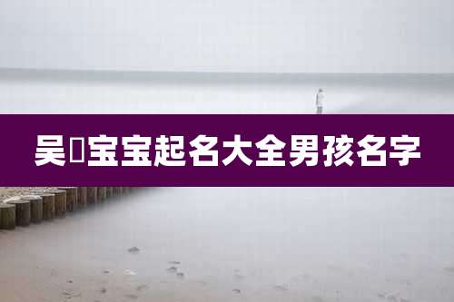 吴玥宝宝起名大全男孩名字