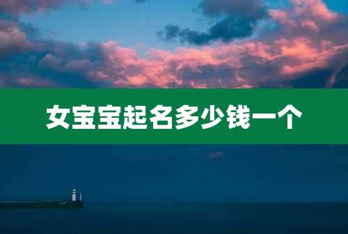 女宝宝起名多少钱一个