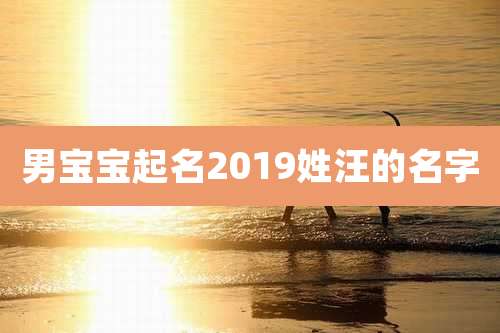 男宝宝起名2019姓汪的名字