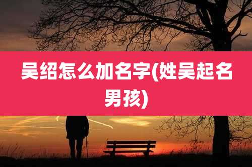 吴绍怎么加名字(姓吴起名男孩)