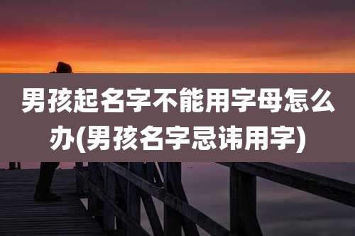 男孩起名字不能用字母怎么办(男孩名字忌讳用字)