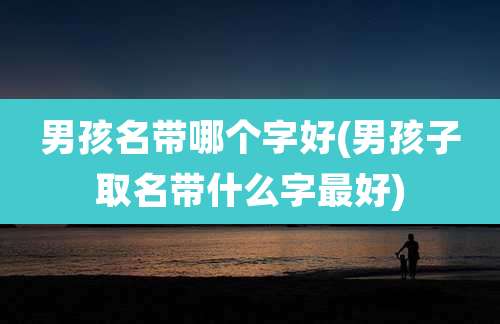 男孩名带哪个字好(男孩子取名带什么字最好)