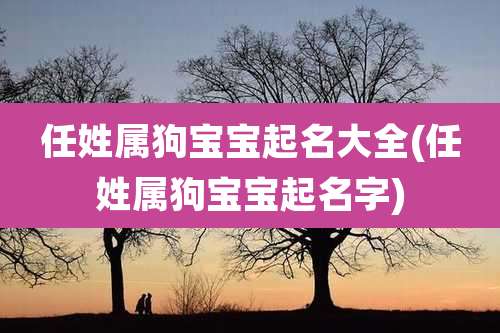 任姓属狗宝宝起名大全(任姓属狗宝宝起名字)