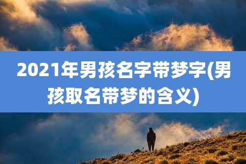 2021年男孩名字带梦字(男孩取名带梦的含义)