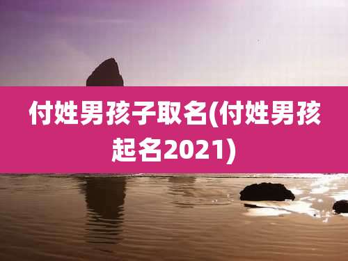 付姓男孩子取名(付姓男孩起名2021)