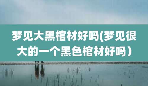 梦见大黑棺材好吗(梦见很大的一个黑色棺材好吗）