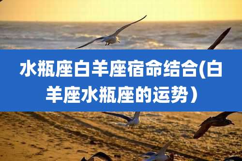 水瓶座白羊座宿命结合(白羊座水瓶座的运势）