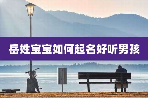 岳姓宝宝如何起名好听男孩