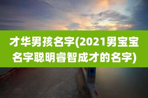 才华男孩名字(2021男宝宝名字聪明睿智成才的名字)