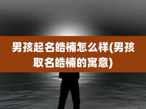 男孩起名皓楠怎么样(男孩取名皓楠的寓意)