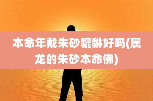 本命年戴朱砂貔貅好吗(属龙的朱砂本命佛)