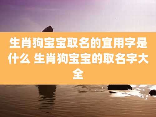 生肖狗宝宝取名的宜用字是什么 生肖狗宝宝的取名字大全