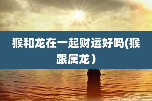 猴和龙在一起财运好吗(猴跟属龙)