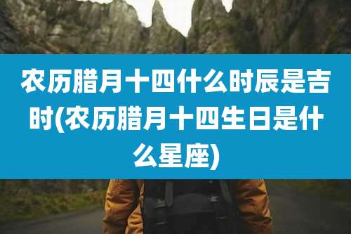 农历腊月十四什么时辰是吉时(农历腊月十四生日是什么星座)