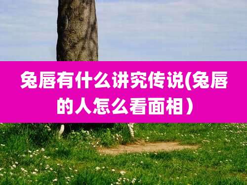 兔唇有什么讲究传说(兔唇的人怎么看面相)