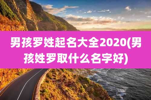 男孩罗姓起名大全2020(男孩姓罗取什么名字好)