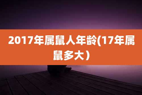 2017年属鼠人年龄(17年属鼠多大）