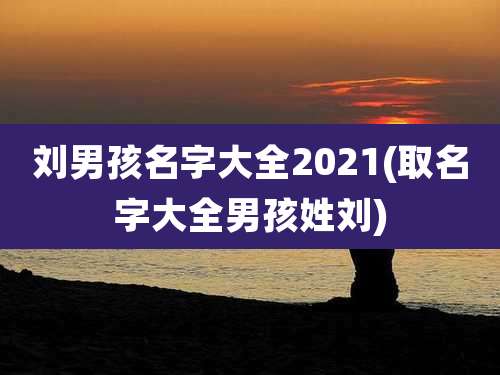 刘男孩名字大全2021(取名字大全男孩姓刘)