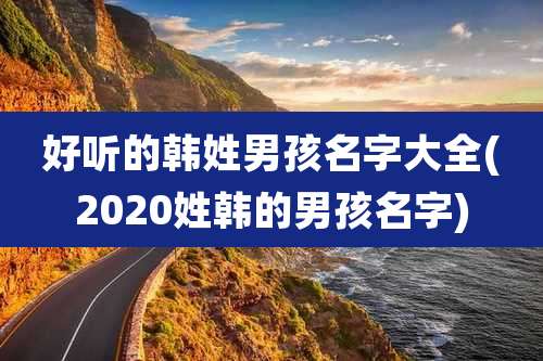 好听的韩姓男孩名字大全(2020姓韩的男孩名字)