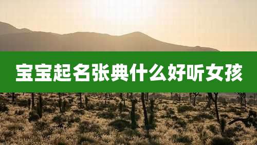 宝宝起名张典什么好听女孩