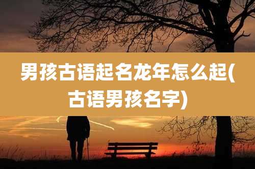 男孩古语起名龙年怎么起(古语男孩名字)