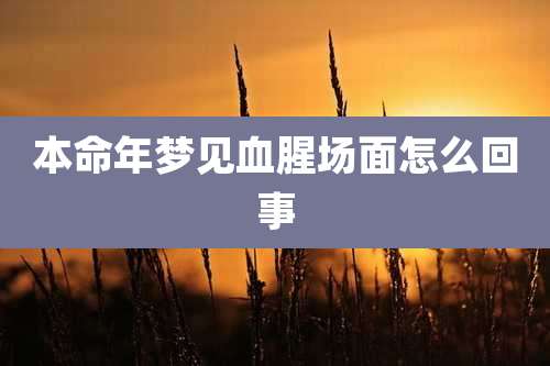 本命年梦见血腥场面怎么回事