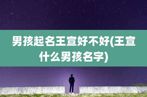 男孩起名王宣好不好(王宣什么男孩名字)