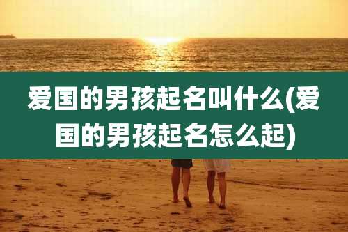 爱国的男孩起名叫什么(爱国的男孩起名怎么起)