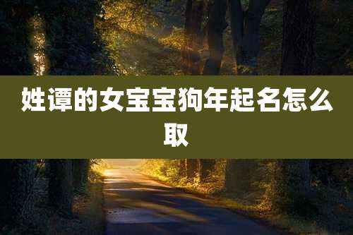 姓谭的女宝宝狗年起名怎么取