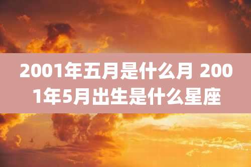 2001年五月是什么月 2001年5月出生是什么星座