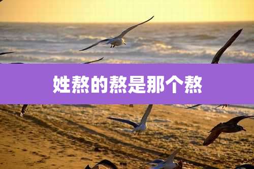 姓熬的熬是那个熬