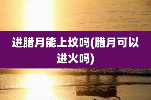 进腊月能上坟吗(腊月可以进火吗)