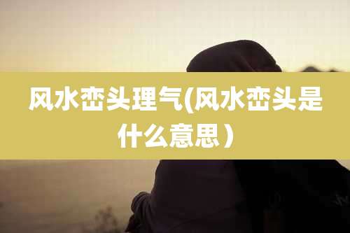 风水峦头理气(风水峦头是什么意思）
