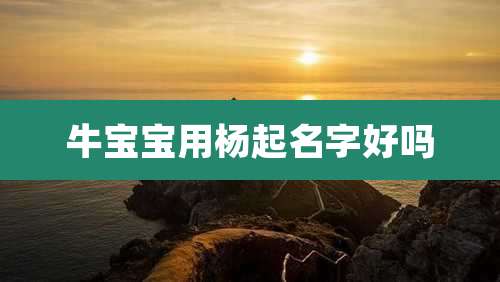 牛宝宝用杨起名字好吗