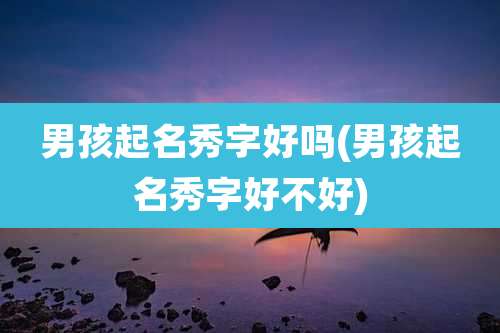 男孩起名秀字好吗(男孩起名秀字好不好)