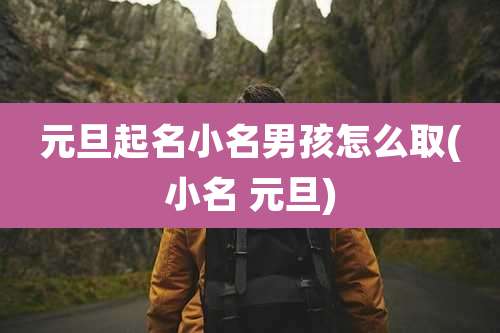 元旦起名小名男孩怎么取(小名 元旦)