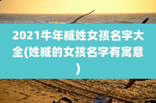2021牛年臧姓女孩名字大全(姓臧的女孩名字有寓意)